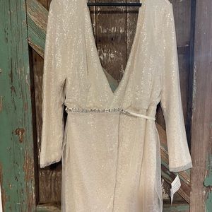 Beautiful Vera Wang prom/wedding dress from David’s Bridal sparkling white